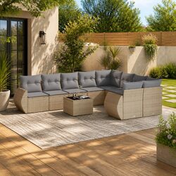 Beige Modular Outdoor Sofa Set for Stylish Living Spaces