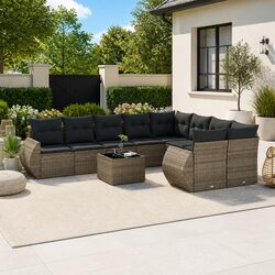 Transform Your Patio with a 10-Piece Grey Sofa Set