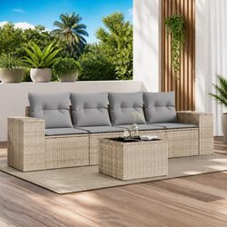 Beige Outdoor Sectional Sofa Set for Your Patio
