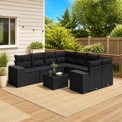 Elevate Your Outdoor Living with 9-Piece Sectional Sofa