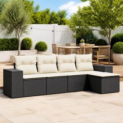 Transform Your Patio with a 5-Piece Black Sofa Set