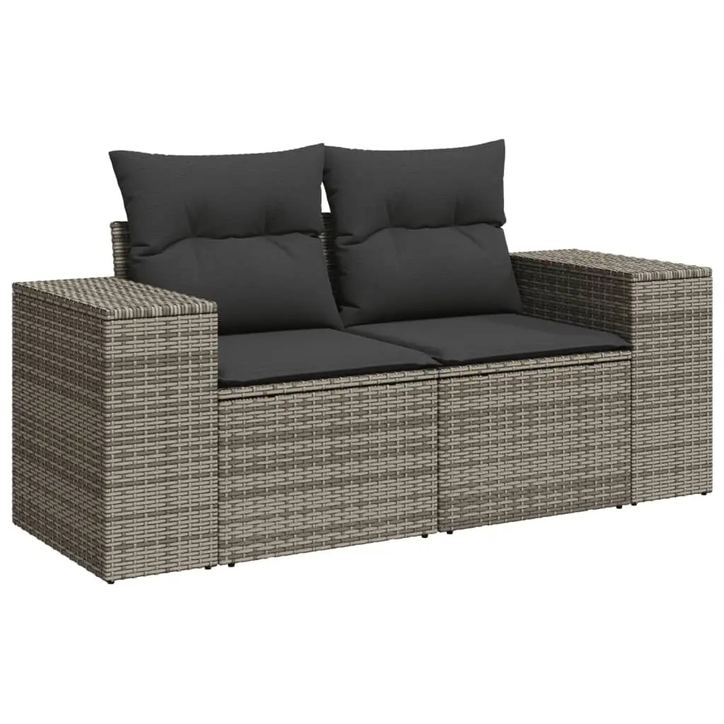 Outdoor Sectional Sofa Set 5 Piece Garden Seating Grey Patio Furniture with