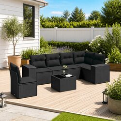Enhance Your Outdoor Space with This 7-Piece Patio Sofa Set
