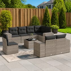 Elevate Your Outdoor Space with a Modular 9 Piece Sofa Set