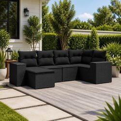 Enhance Your Outdoor Space with a 6 Piece Black Sofa Set