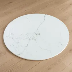 Elevate Your Space with a White Round Marble Design Table Top Ø60cm