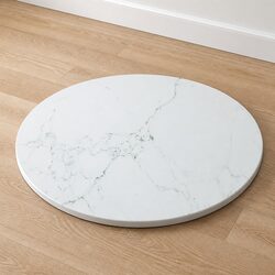 Enhance Your Space with a White Marble Design Table Top Ø80cm