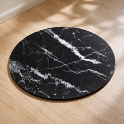 Elevate Your Space with a 50cm Round Black Marble Table Top