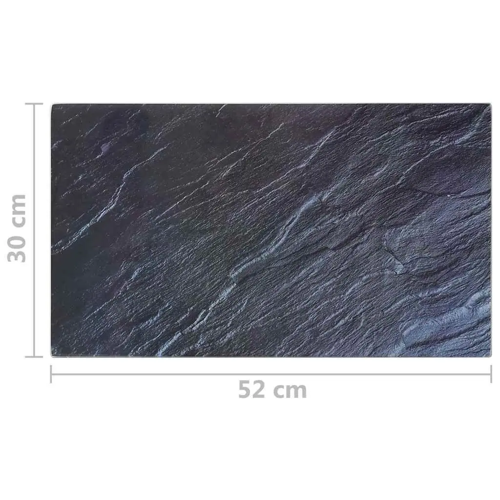 Tempered Glass Chopping Boards Set of 2 Black Stone Pattern Multi-Purpose Kitchen Cutting Boards