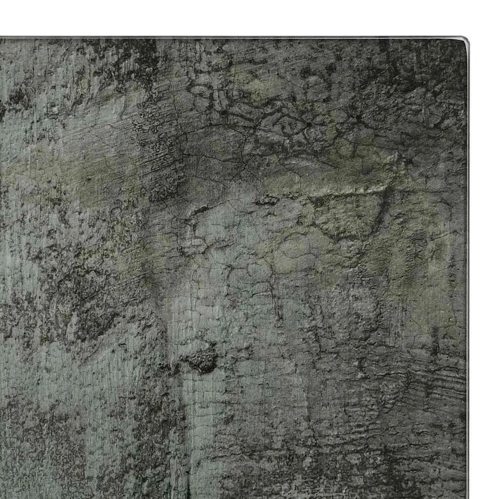 Tempered Glass Chopping Boards Set 2 pcs Grey Concrete Durable Stain Resistant Easy to Clean