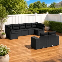 Transform Your Outdoor Space with This 9-Piece Sofa Set