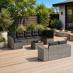 Enhance Your Patio with This 10-Piece Garden Sofa Set
