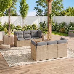 Comfortable 7 Piece Patio Furniture Set with Cushions