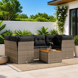 Enhance Your Patio with a 7 Piece Grey Garden Sofa Set