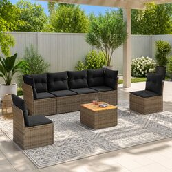 Enhance Your Outdoors with a 7 Piece Grey Sofa Set