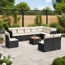Enhance Your Outdoors with Black 11-Piece Sofa Set