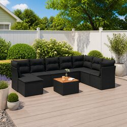 Create Your Ideal Outdoor Space with This 9 Piece Sofa Set