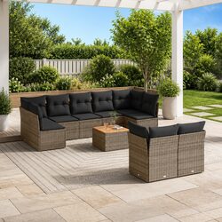 Enhance Your Patio with a 10-Piece Garden Sofa Set