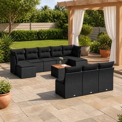 Transform Your Patio with 11-Piece Garden Sofa Set