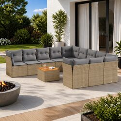 Transform Your Patio with 12-Piece Sofa Set in Beige