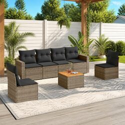 Outdoor 7-Piece Garden Sofa Set in Stylish Grey