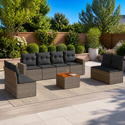 Enhance Your Outdoors with This 9 Piece Garden Sofa Set