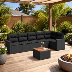 Transform Your Patio with this 7 Piece Garden Sofa Set
