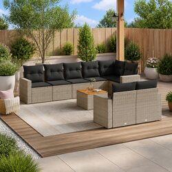 Enhance Your Outdoors with 9 Piece Garden Sofa Set