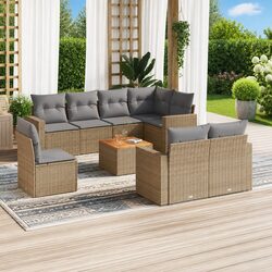 Comfortable Beige Garden Sofa Set for Outdoor Spaces