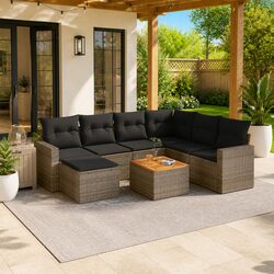 Transform Your Patio with an 8-Piece Grey Sofa Set