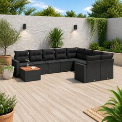 Stylish 10-Piece Garden Sofa Set with Cushions
