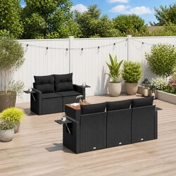 Black Outdoor Garden Sofa Set for Stylish Relaxation
