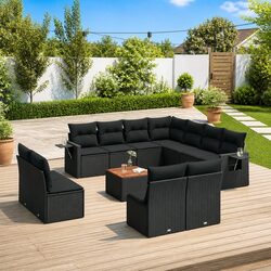 Elegant 12-Piece Garden Sofa Set for Outdoor Relaxation