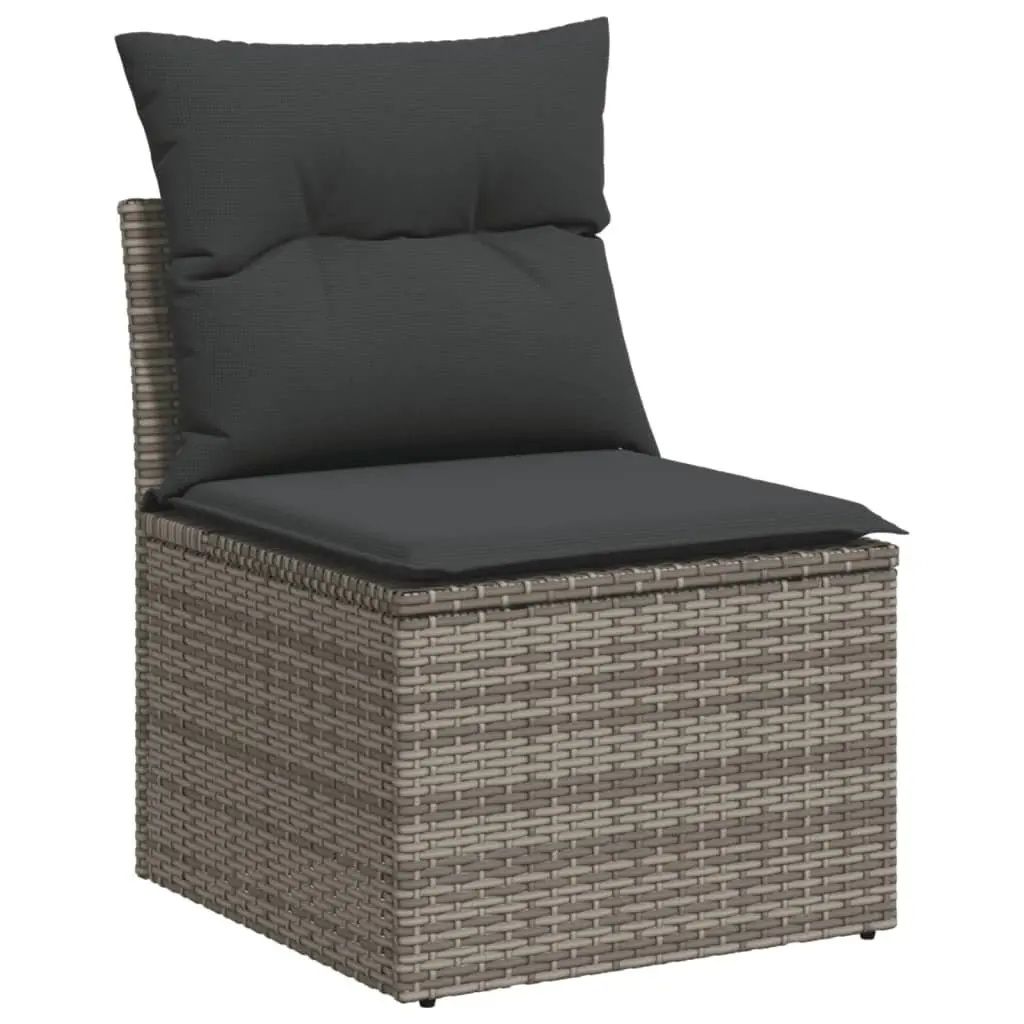 Outdoor Sectional Sofa Set 10 Piece Grey Garden Furniture with Cushions Side