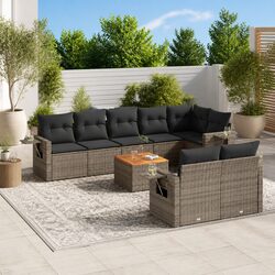 Comfortable 9-Piece Outdoor Sectional Sofa Set