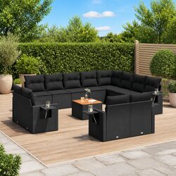 Enhance Your Space with a 13 Piece Black Garden Sofa Set
