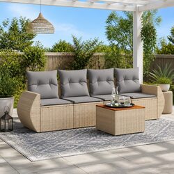 Enhance Your Outdoor Space with 5 Piece Garden Sofa Set