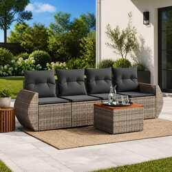 Enhance Your Outdoor Space with 5 Piece Garden Sofa Set