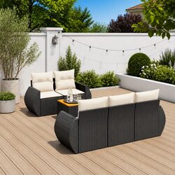 Enhance Your Outdoor Space with a 6-Piece Garden Sofa Set