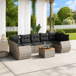 8 Piece Modular Garden Sofa Set for Outdoor Relaxation