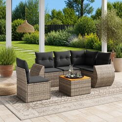 Elevate Your Outdoor Space with a Grey 6-Piece Sofa Set