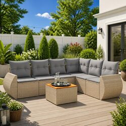 Enhance Your Outdoor Space with 7-Piece Garden Sofa Set
