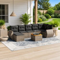 Enhance Your Patio with This 8 Piece Grey Garden Sofa Set