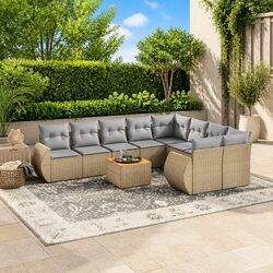 Transform Your Patio with a Modular 10-Piece Sofa Set