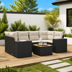 Enhance Your Patio with this 7 Piece Garden Sofa Set