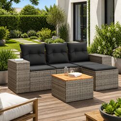 Upgrade Your Outdoor Living with 5 Piece Garden Sofa Set