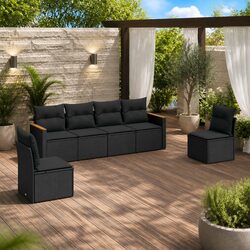 Elevate Your Outdoor Space with a 6-Piece Garden Sofa Set