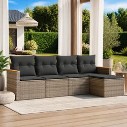 Elevate Your Outdoors with a 5 Piece Grey Sofa Set