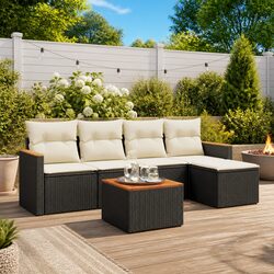 Transform Your Outdoor Space with This 6 Piece Garden Sofa Set