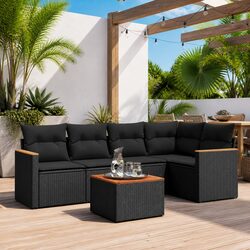Outdoor Patio Sectional Garden Sofa Set with Cushions